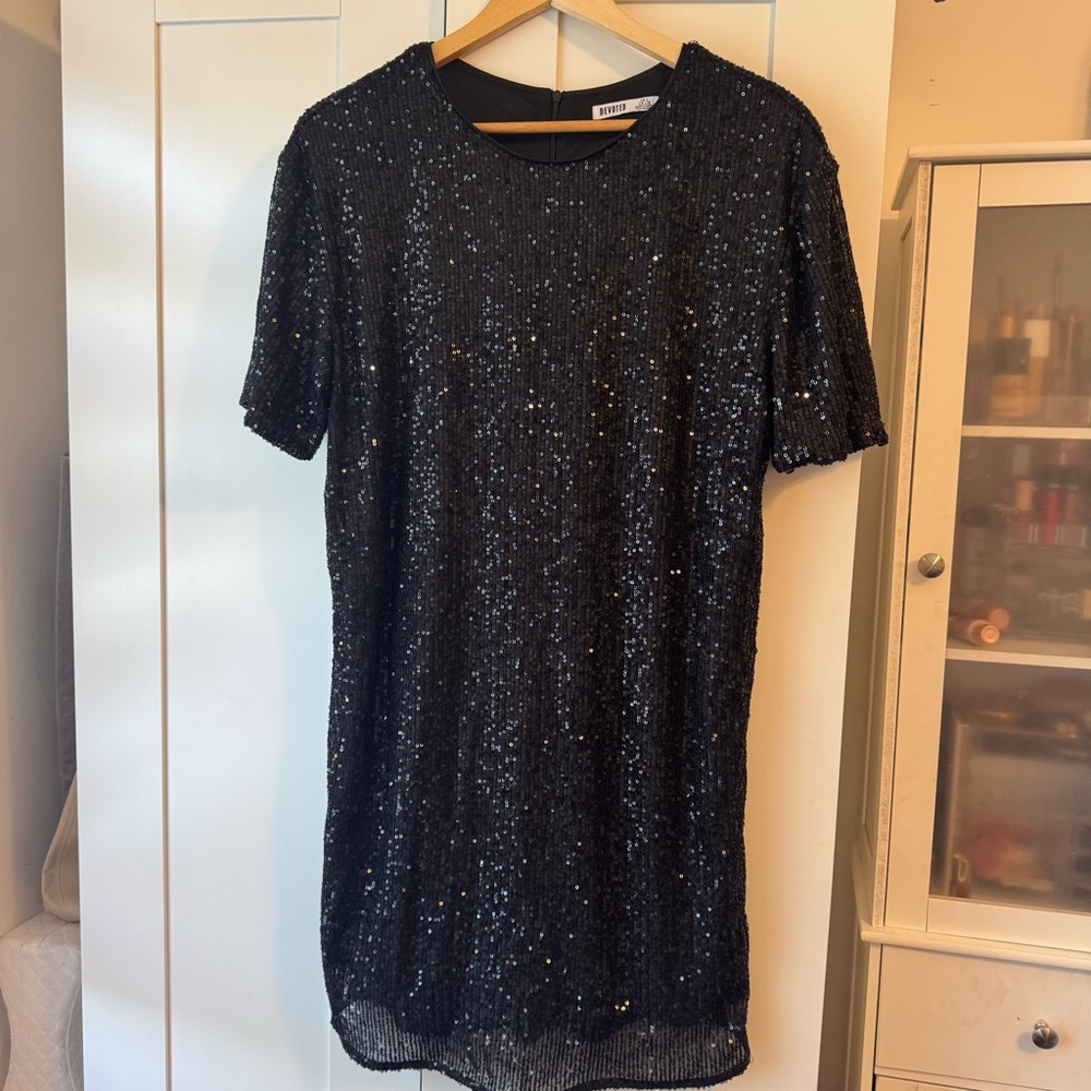 Devoted Black Sequin Dress. Only worn once